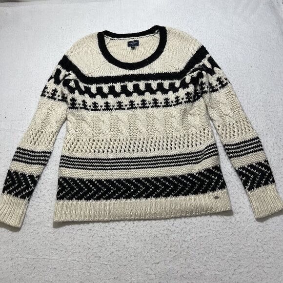 American Eagle Outfitters Sweaters - American Eagle Outfitters Women's Small Wool Blend Chunky Knit Striped Sweater
